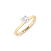 LINDEN Verlobungsring aus 18 Karat Gelbgold (750) mit Brillant – klassischer Solitär